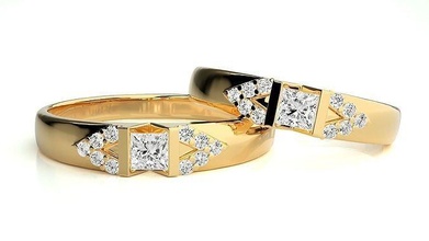 nozze gruppo musicale 174 gioielleria squillare oro stampabile brillante anelli diamante Fidanzamento lusso solitario platino prezioso 3d print model - Mito3D