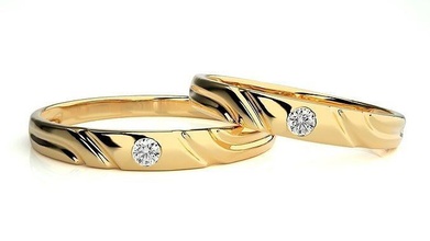 düğün grup 2602 takı yüzük altın yazdırılabilir parlak yüzükler elmas nişan lüks Solitaire platin değerli 3d print model - Mito3D