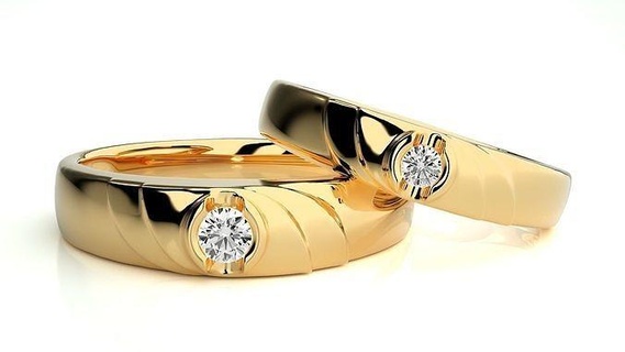 nozze gruppo musicale 277 gioielleria squillare oro stampabile brillante anelli diamante Fidanzamento lusso solitario platino prezioso gemma argento 3d print model - Mito3D