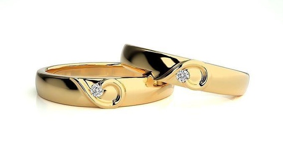 Boda banda 289 joyería joya anillo oro imprimible brillante anillos diamante compromiso lujo solitario platino precioso plata 3d print model - Mito3D