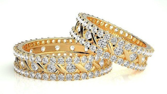 nozze gruppo musicale 3565 gioielleria squillare oro stampabile brillante anelli diamante Fidanzamento lusso solitario platino prezioso gemma argento 3d print model - Mito3D
