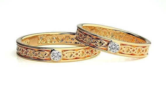 Boda banda 35 joyería joya anillo oro imprimible brillante anillos diamante compromiso lujo solitario platino precioso plata 3d print model - Mito3D