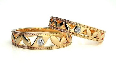 Boda banda 495 joyería joya anillo oro anillos diamante compromiso Pareja lujo platino plata novia novio bandas 3d print model - Mito3D