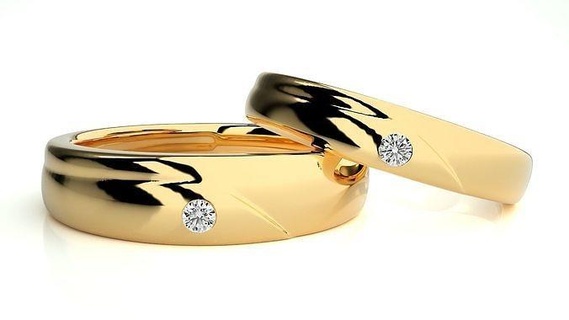 Boda banda 521 joyería joya anillo oro anillos diamante compromiso Pareja lujo platino plata novia novio bandas imprimible 3d print model - Mito3D