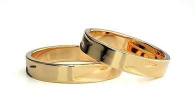 düğün grup 6159 takı yüzük altın yüzükler elmas nişan çift lüks platin gümüş gelin damat bantlar 3d print model - Mito3D