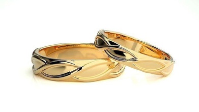 düğün grup 61 takı yüzük altın yüzükler elmas nişan çift lüks platin gümüş gelin damat bantlar 3d print model - Mito3D