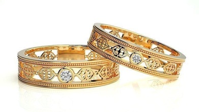 Hochzeit Band 777 Schmuck Ring Gold Ringe Diamant Engagement Paar Luxus Platin Silber Braut Bräutigam Bands 3d print model - Mito3D