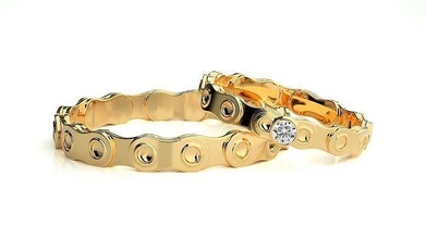 düğün grup 800 takı yüzük altın yüzükler elmas nişan çift lüks platin gümüş gelin damat bantlar 3d print model - Mito3D