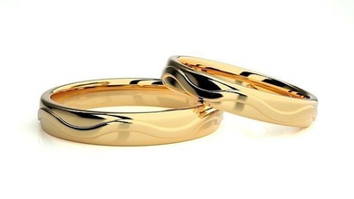 hochzeit band 806 schmuck ring gold ringe diamant engagement paar luxus platin silber braut bräutigam bands druckbar 3d print model - Mito3D