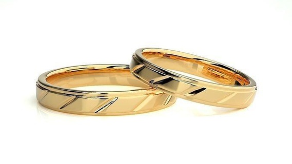 nozze gruppo musicale 808 gioielleria squillare oro anelli diamante Fidanzamento coppia lusso platino argento sposa sposo bande stampabile 3d print model - Mito3D