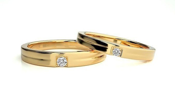 nozze gruppo musicale 811 gioielleria squillare oro anelli diamante Fidanzamento coppia lusso platino argento sposa sposo bande stampabile 3d print model - Mito3D