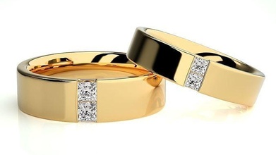 nozze gruppo musicale 815 gioielleria squillare oro anelli diamante Fidanzamento coppia lusso platino argento sposa sposo bande 3d print model - Mito3D