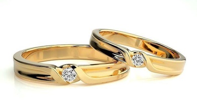nozze gruppo musicale 8284 gioielleria squillare oro anelli diamante Fidanzamento coppia lusso platino argento sposa sposo bande 3d print model - Mito3D