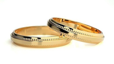 nozze gruppo musicale 9136 gioielleria squillare oro anelli diamante coppia platino stampabile Fidanzamento lusso argento sposa sposo bande 3d print model - Mito3D