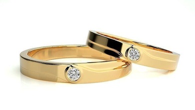 nozze gruppo musicale 9147 gioielleria squillare oro anelli diamante coppia platino stampabile Fidanzamento lusso argento sposa sposo bande 3d print model - Mito3D