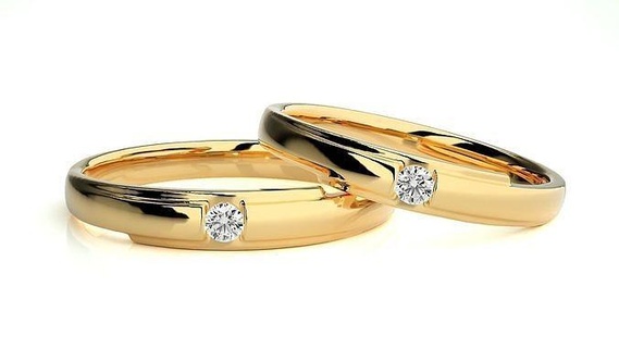 nozze gruppo musicale 9151 gioielleria squillare oro anelli diamante coppia platino stampabile Fidanzamento lusso argento sposa sposo bande 3d print model - Mito3D