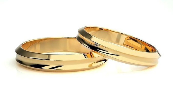 Hochzeit Band 9228 Schmuck Ring Gold druckbar brillant Ringe Diamant Engagement Luxus Solitär Platin wertvoll Paar 3d print model - Mito3D