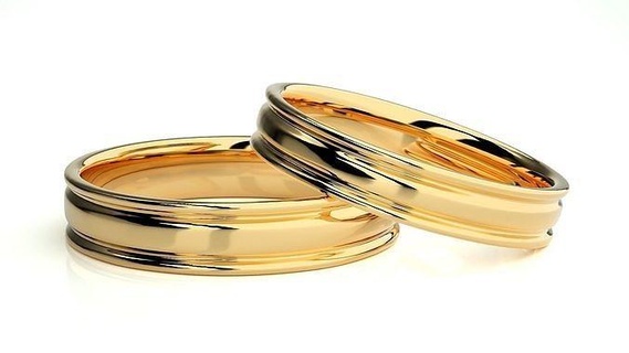 Hochzeit Band 9263 Schmuck Ring Gold druckbar brillant Ringe Diamant Engagement Luxus Solitär Platin wertvoll Paar 3d print model - Mito3D