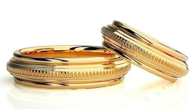 nozze gruppo musicale 951 gioielleria squillare oro anelli diamante Fidanzamento coppia lusso platino argento sposa sposo bande 3d print model - Mito3D