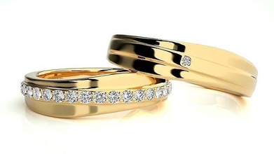 mariage bande hc0713 297 bijoux bague or imprimable brillant anneaux diamant engagement luxe solitaire platine précieux 3d print model - Mito3D