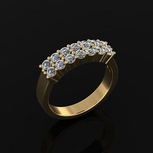 wedding band 02 jewelry luxury elegant ring gem gold silver diamond earring bracelet necklaces pendant rhinoceros accessory beauty fashion design cad jewel rings 3d print model - Mito3D