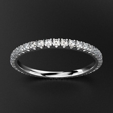 mariage bande paver diamant 30 points bague mariée bijoux micro diamants 3dprintable anneaux éternité 3d print model - Mito3D