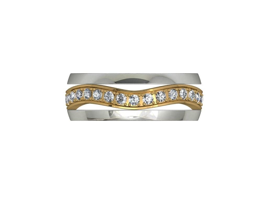 bande de mariage bague femmes fichier stl impression prêt - cc78f la l'anneau anneau bijoux modèle d'anneau bijoutier le en diamant mariée set l'ombre or les pierre gemme 3d bijouterie anneaux ensemble 3D print model - Mito3D