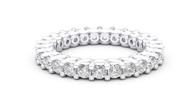 mariage bande bague 3d couper diamant engagement éternité gemme or bijou bijoux onix imprimable anneaux rose rubis blanc jaune 3d print model - Mito3D