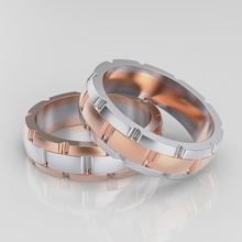 düğün grup KADIN gümüş altın takı yüzükler 3d platin parlak elmas beyaz nişan güzellik bantlar çap yüzük yazdırılabilir moda 3d print model - Mito3D