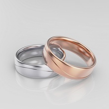 Casamento bandas anel prata ouro joalheria argolas imprimível 3d platina gema brilhante diamante moda branco colar noivado beleza 3d print model - Mito3D