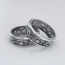 Casamento bandas anel prata ouro joalheria argolas imprimível 3d platina gema brilhante diamante moda branco colar noivado beleza 3d print model - Mito3D