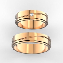 Eheringe 2 mm Stein Schmuck ring Ringe Hochzeit Juwel diamond gold Edelstein Diamanten genial diamant 3d print model - Mito3D