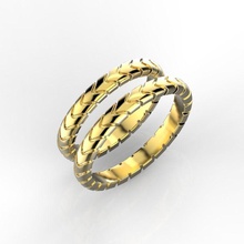 wedding bands 3 mm rings ring precious jewelry jewellery gold 3d print model - Mito3D