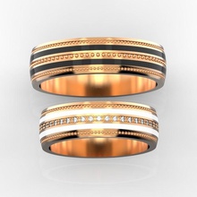 Eheringe Emaille Schmuck ring Ringe Hochzeit diamond Juwel gold kostbar Diamanten engagement 3d print model - Mito3D