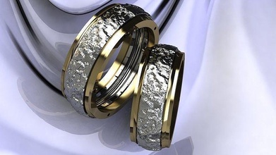 düğün virajlar gürültülü orta takı mücevher nişan elmas yüzük yazdırılabilir altın gümüş moda sterlin platin angagem beyaz yüzükler 3d print model - Mito3D
