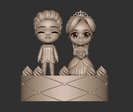 casamento conceito arte brinquedo personagem figura zbrush 3dprinter stl obj ztl passatempo faça 3d print model - Mito3D