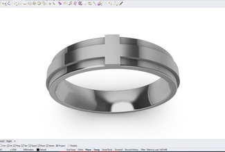 wedding cross band men stl file ready 3d printing -cc86 ring jewelry model set marriage bridal shadow gold women bijouterie rings 3d print model - Mito3D