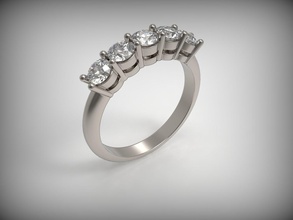 mariage diamant bague bijoux précieux engagement brillant luxe platine bijou mode or beauté gemme imprimable 3d print model - Mito3D
