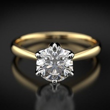 mariage diamant bague bijoux or engagement brillant mode classique stl rhinocéros matrice imprimable beauté anneaux 3d print model - Mito3D
