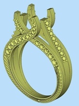 wedding diamond ring 3d jewelry dimond unique design fashion 3d print model - Mito3D