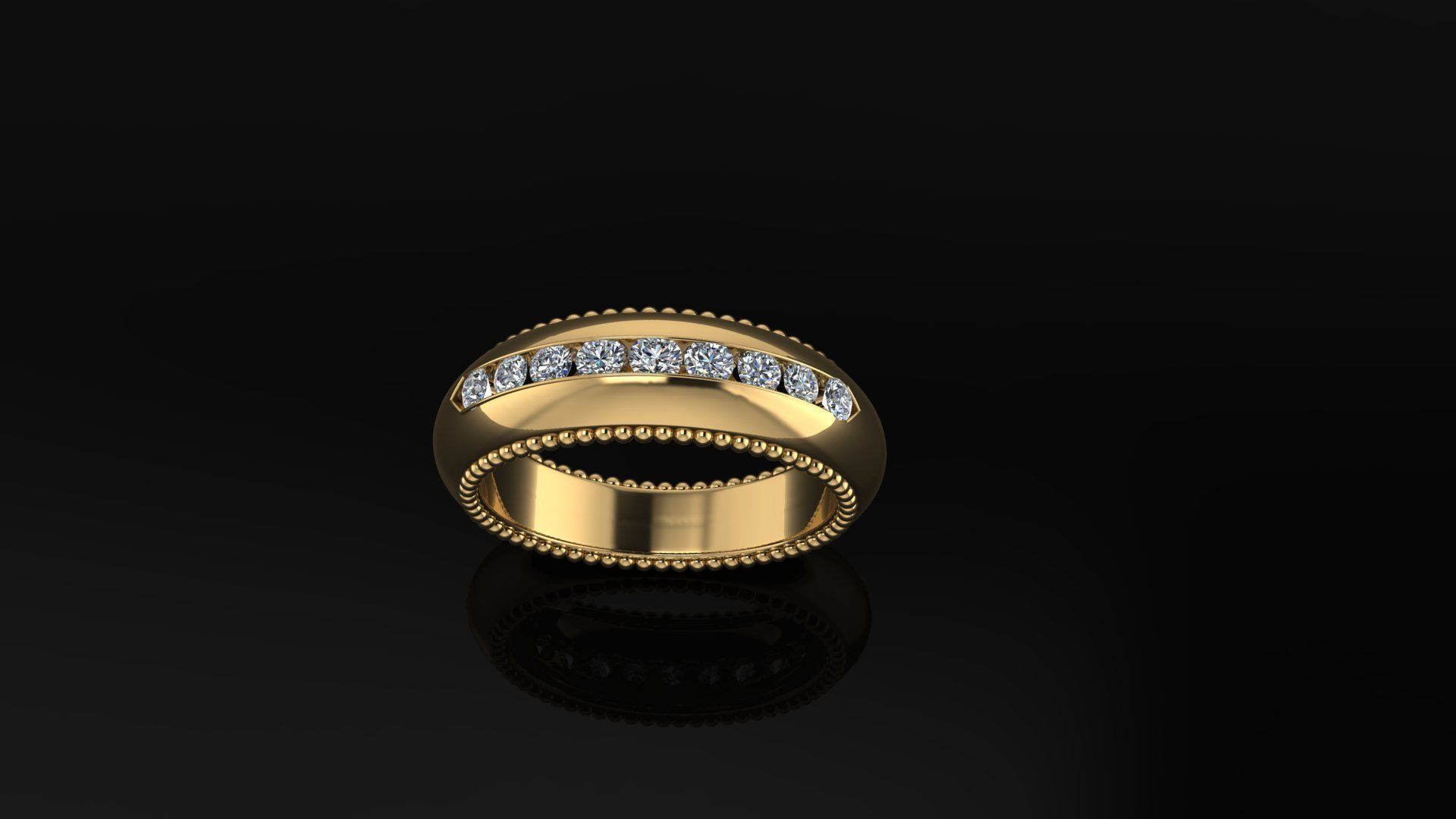 wedding diamond ring 128 jewelry gold silver gem jewel white rings 3D print model - Mito3D