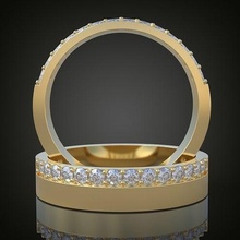 Hochzeit Diamant Ring 3d 0079 druckbar Modell Mode Schönheit Schmuck Gold Silber Sterling engagem Juwel Anhänger Ringe 3d print model - Mito3D