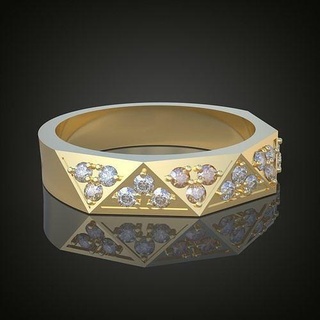 Boda diamante anillo 3d 0081 imprimible model10 joyería joya oro plata colgante pendiente colgantes lujo anillos arete pendientes pulsera collar platino cadenas 3d print model - Mito3D