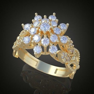 Hochzeit Diamant Ring 3d 0084 druckbar model9 Schmuck Gold Silber Juwel Anhänger Luxus Ringe Ohrring Ohrringe Armband Halskette Platin Ketten 3d print model - Mito3D
