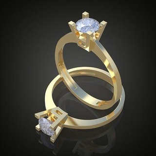 Boda diamante anillo 3d 0105 imprimible model12 platino joyería joya oro plata colgante pendiente colgantes lujo anillos arete pendientes pulsera collar cadenas brazaletes 3d print model - Mito3D