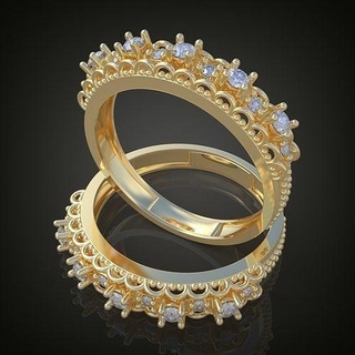 düğün elmas yüzük 3d 0116 yazdırılabilir model20 platin takı altın gümüş mücevher kolye küpe bilezik zincirler bilezikler yüzükler 3d print model - Mito3D