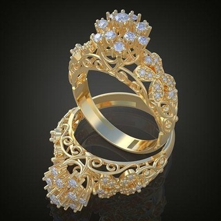 wedding diamond ring 3d 0118 printable model15 platinum jewelry gold silver jewellery jewel pendant pendants jewelery earring earrings bracelet necklace chains bangles rings 3d print model - Mito3D