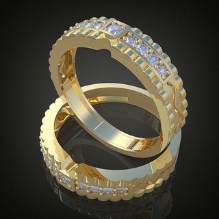 Hochzeit Diamant Ring 3d 0128 druckbar model13 Mode Schönheit Platin Schmuck Gold Silber Sterling engagem Haut Juwel Anhänger Ringe 3d print model - Mito3D