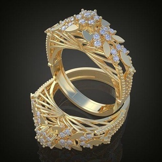 Boda diamante anillo 3d 0135 imprimible model18 platino joyería joya oro plata colgante pendiente colgantes lujo anillos arete pendientes pulsera collar cadenas brazaletes 3d print model - Mito3D