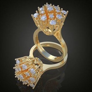 Boda diamante anillo 3d 0140 imprimible model7 platino joyería joya oro plata colgante pendiente colgantes lujo anillos arete pendientes pulsera collar cadenas brazaletes 3d print model - Mito3D